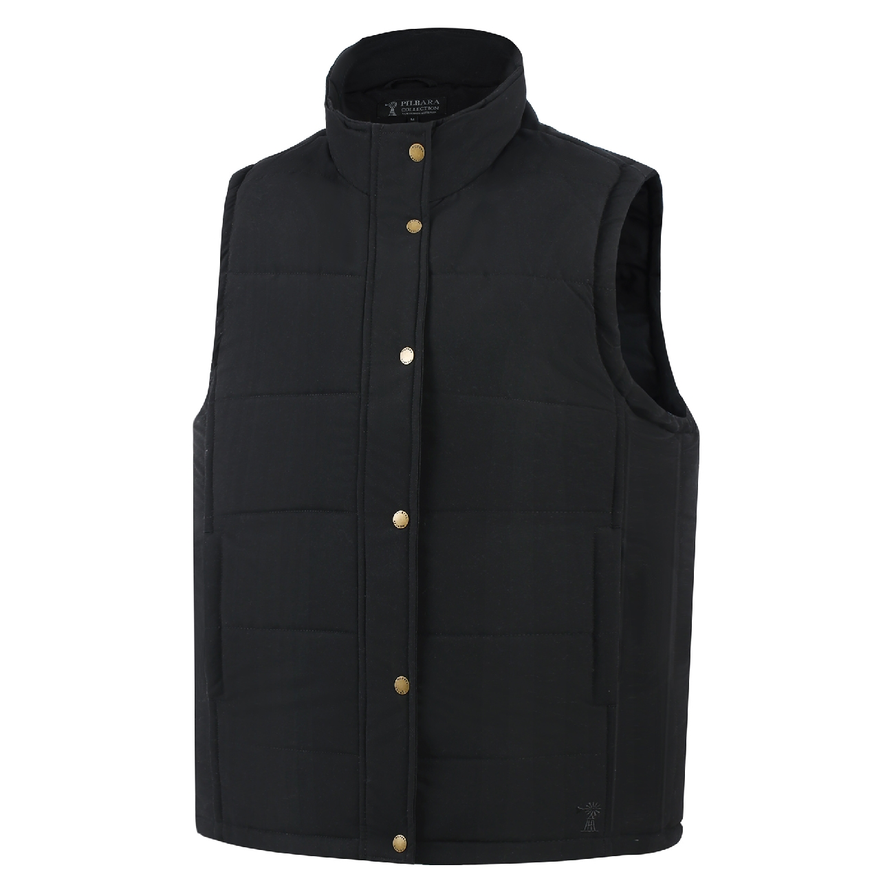 Pilbara Flannelette Quilted Zipper Front Vest
